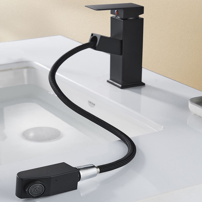 Modern Lavatory Single Handle Bathroom Faucet Stainless Steel Vanity Basin Sink Tap Hot and Cold Mixer Faucets Manufacturer